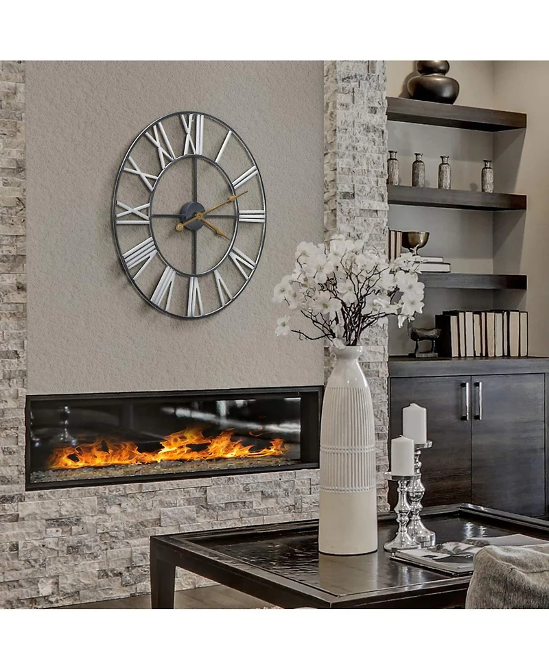 Sorbus 24 Inch Roman Numeral Wall Clock for Living Room, Kitchen, Bedrom Home Decor