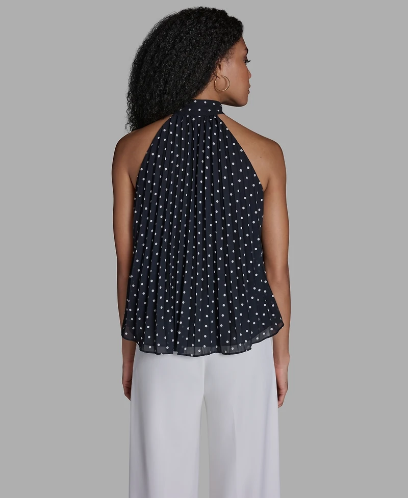 Bcbg Women's Polka Dot Halter Neck Top