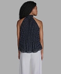Bcbg Women's Polka Dot Halter Neck Top