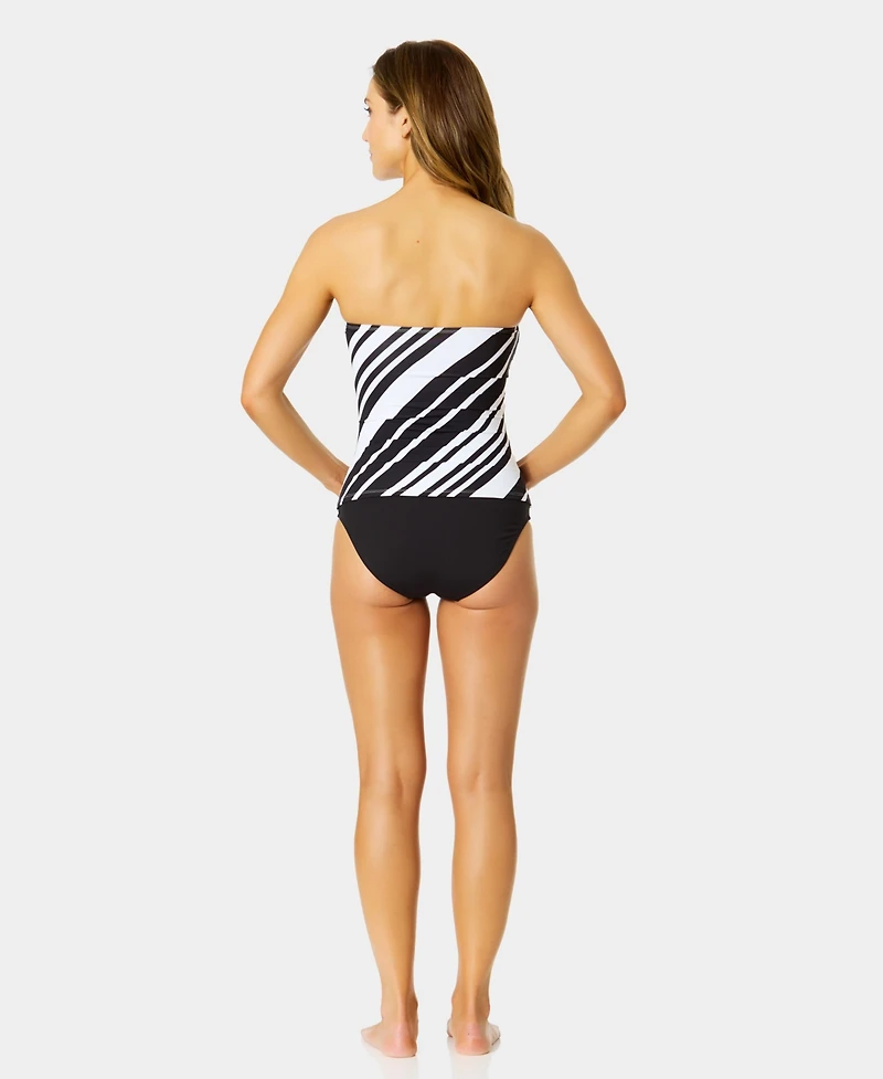 Anne Cole Women's Shirred Bandeau Tankini Swim Top