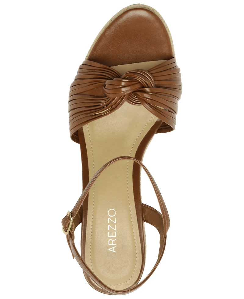 Arezzo Women's Charlotte Round Toe Wedge Sandals