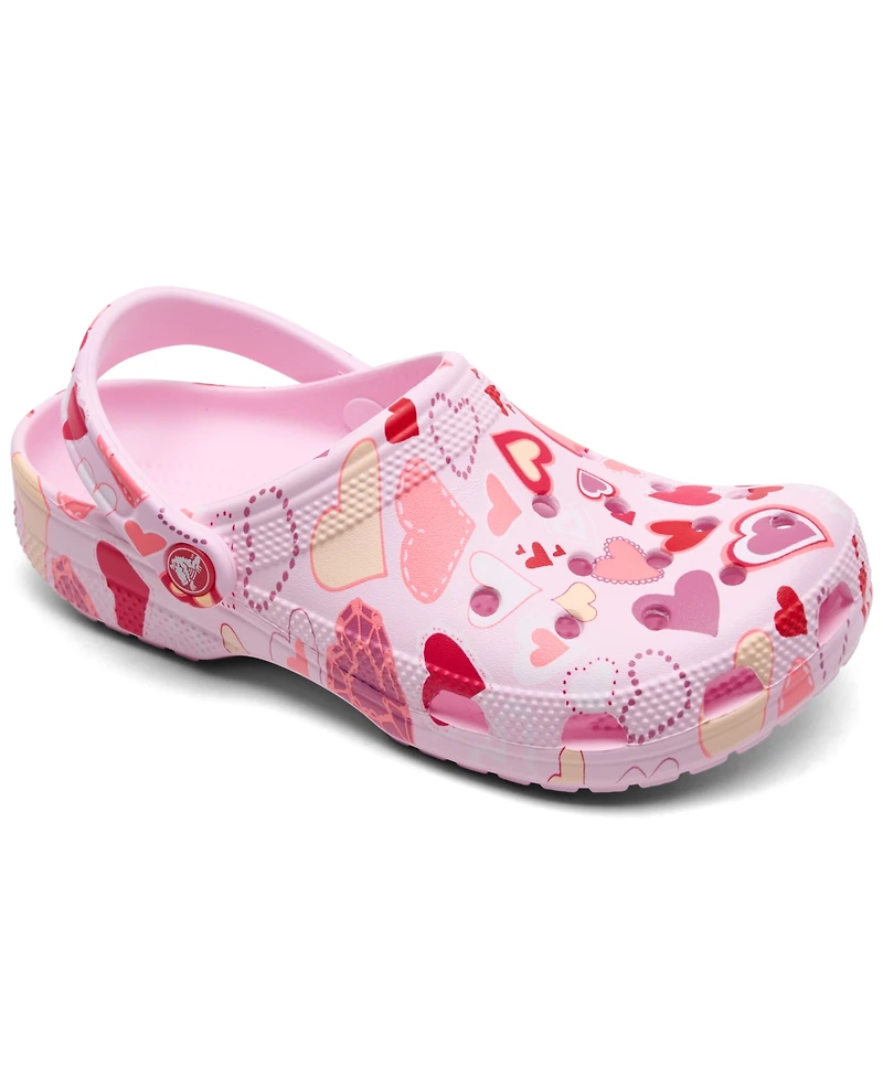 Crocs Women's Classic Valentine's Day Clog Sandals from Finish Line