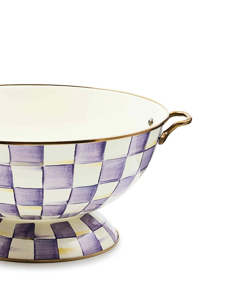 MacKenzie-Childs Violet Check Everything Bowl