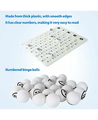 Gse Games & Sports Expert Large Bingo Game Set with 12" Bingo Cage and 1.5" Ping Pong Size Bingo Balls, Plastic Master Board