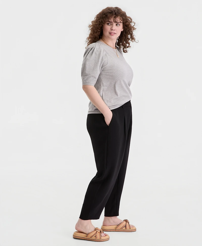 On 34th Trendy Plus Barrel-Leg Pants, Macy's Exclusive