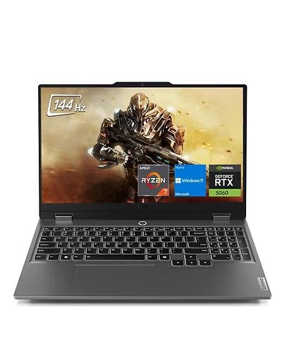 Lenovo Loq 15.6" Gaming Traditional Laptop Amd Ryzen 7 250 16GB Ram Nvidia GeForce Rtx 5060 512GB Ssd Storage Windows 11 Home Fhd 144Hz - Grey