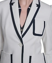 Tommy Hilfiger Women's One-Button Framed Blazer