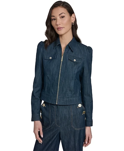 Tommy Hilfiger Women's Denim Zip Trucker Jacket