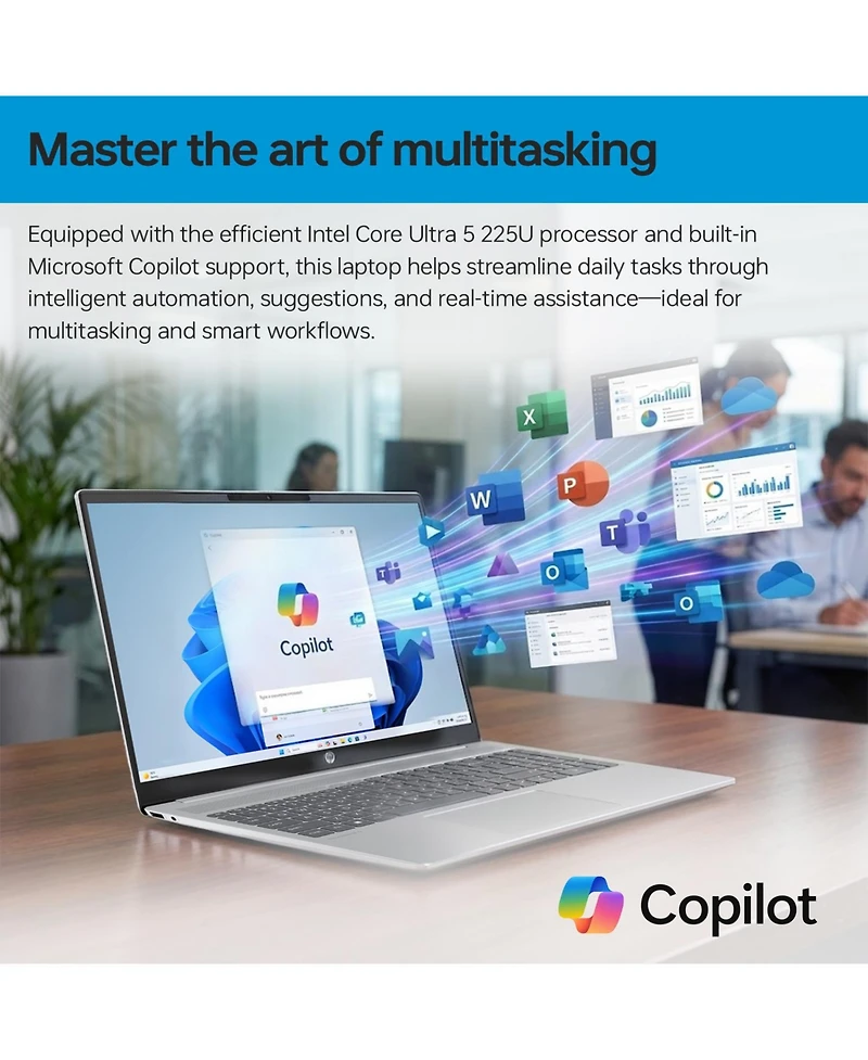Hp OmniBook 5 16-af1055cl Premium Traditional Laptop 16" Fhd Touchscreen Intel Core Ultra 5 225U Intel Graphics 16GB Ram 1TB Ssd Windows 11 Home