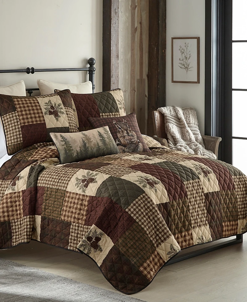 Your Lifestyle By Donna Sharp Pine Panels 3-Pc. Quilt Set, King