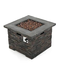 Flynama 35" Square Mgo Fire Pit - 40000 Btu.