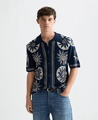 Scotch & Soda Men's Jacquard Short-Sleeve Shirt
