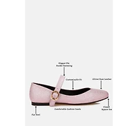 Herma Glitter Pin Buckle Ballerinas Women
