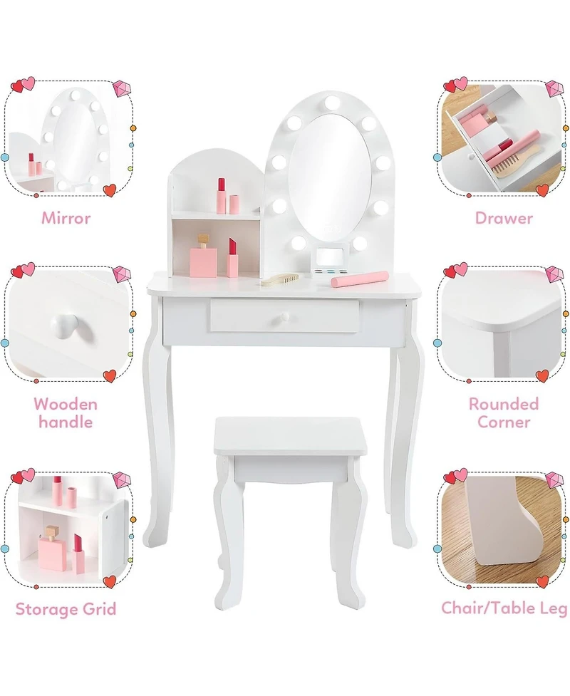 Gaomon Kids Princess Vanity Toy Set