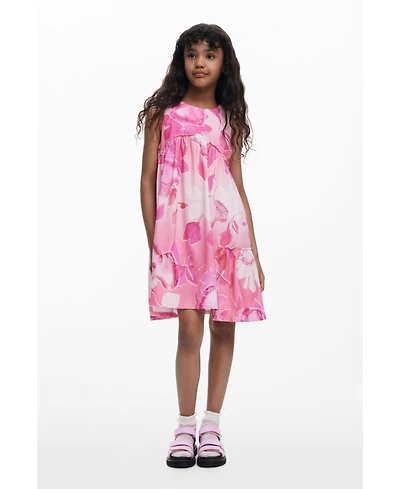 Desigual Girls's 3-14Y Ruched Floral Dress