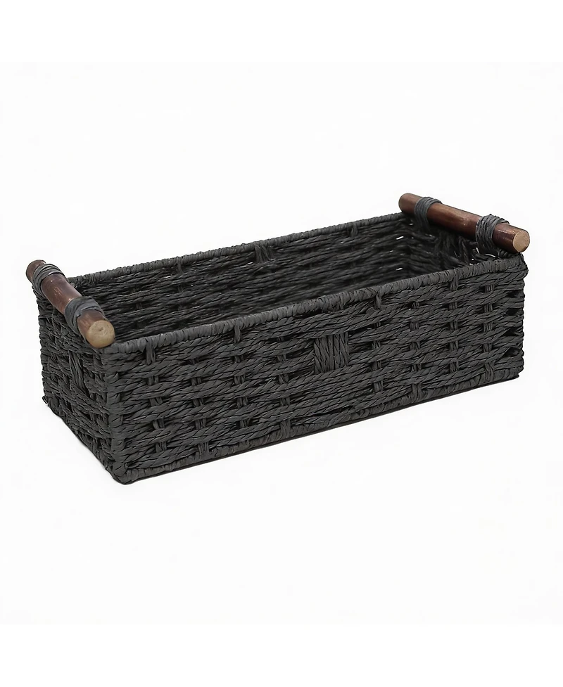 Yigii Handmade Paper Rope Storage Basket - Multi-use, Decorative, Compact