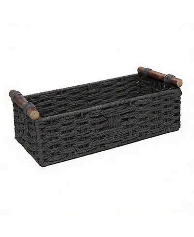 Yigii Handmade Paper Rope Storage Basket - Multi-use, Decorative, Compact