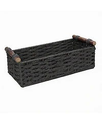 Yigii Handmade Paper Rope Storage Basket - Multi-use, Decorative, Compact