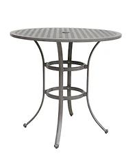 Mondawe 42 Inches Cast Aluminum with Umbralla Hole Round Bar Table