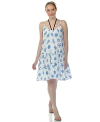 Raviya Women's Spaghetti Strap Tiered Short Cover Up Dress