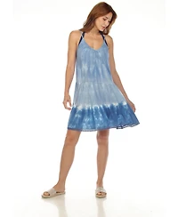 Raviya Women's Spaghetti Strap Tiered Short Swim Dress