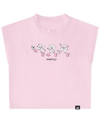 adidas Baby Girls' sleeveless Box T-Shirt and Pleated Skort, 2-Piece Set
