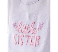 Carter's Baby Girls' 'Little Sister' Printed Short-Sleeve Bodysuit & Pants, 2-Piece Set