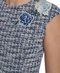 Jessica Howard Women's Crewneck Cap Sleeves Dress