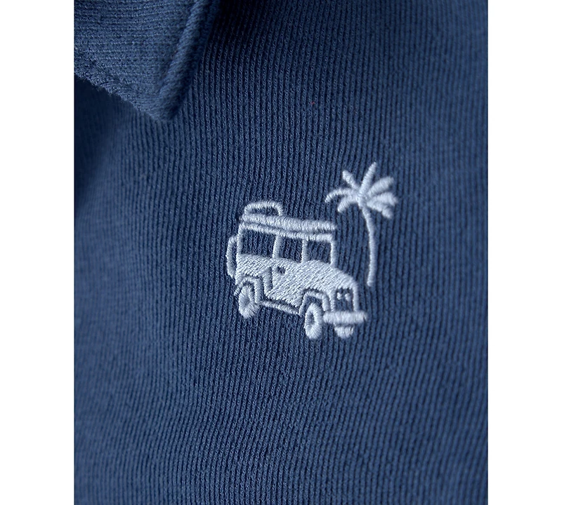 Carter's Boys' Toddler 2T-5T Car Collared Top & Shorts, 2-Piece Set