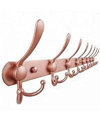 Yigii Heavy Duty 29.5" Long 8-Triple Hooks Coat Rack, Rose Gold