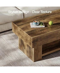 Tribesigns 47-Inch Rustic Wood Center Table for Living Room