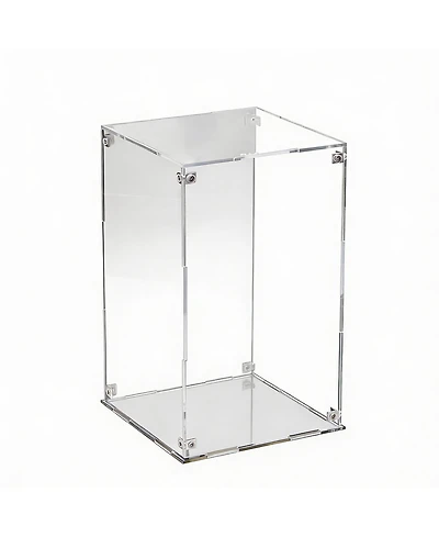 Yigii Clear Acrylic Display Case with Mirrored Base for Collectibles