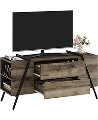 gaomon Tv Stand for 60/55/50/45 Inch Tv, 47" Mid Century Modern Entertainment Center for Living Room, Bedroom