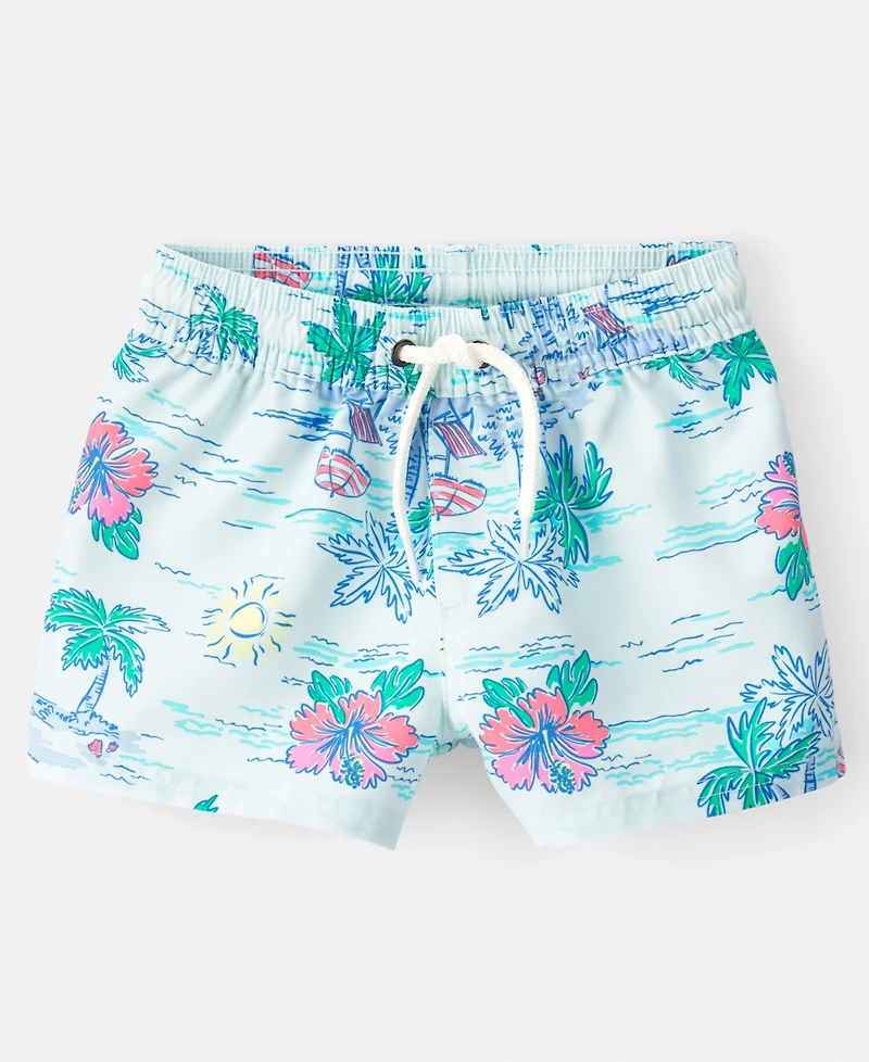 Carter's Baby Boys' Tropical Beach Rashguard Trunk, 2-Piece Set