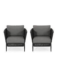 Flynama Outdoor Hanford Club Chair Dazzling Textures Exquisite Design Premium Patio Seating for Garden Backyard