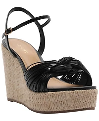 Arezzo Women's Charlotte Round Toe Wedge Sandals