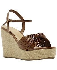 Arezzo Women's Charlotte Round Toe Wedge Sandals