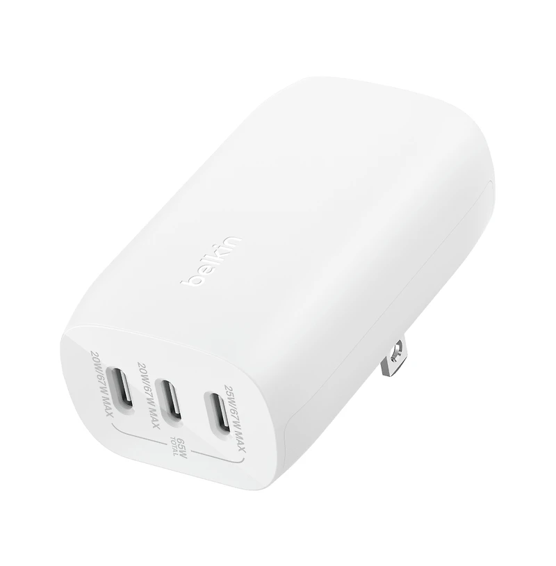 Belkin BoostCharge 3 Port Usb-c Charger with Pps 67W