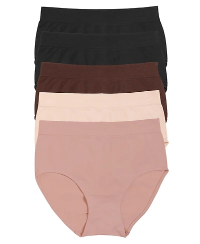 Paramour Women's Body Smooth Seamless Brief 5-Pack