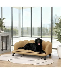 Aostirmotor Pet Sofa Bed with Coffee Pearl Design