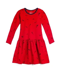 Mightly Girls Fair Trade Organic Cotton Long Sleeve Drop Waist Dress