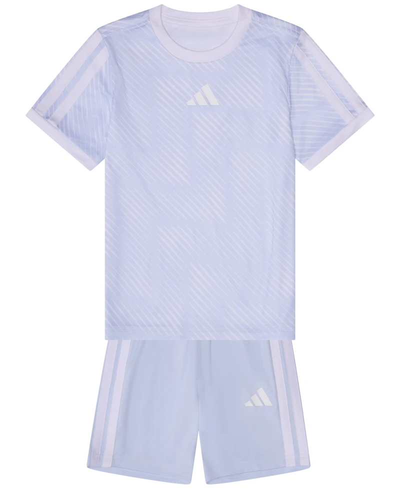 adidas Baby Boys' Short-Sleeve Printed T-Shirt and Shorts, 2-Piece Set