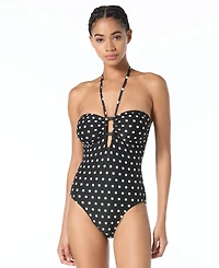 Michael Kors Women's Bandeau Neck Swim One-Piece
