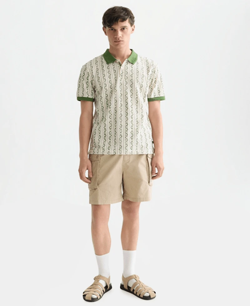Scotch & Soda Men's Micro-Printed Regular-Fit Polo Shirt