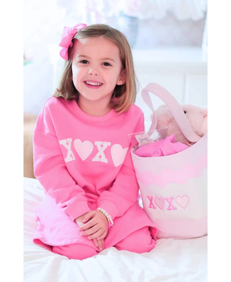 Bits & Bows Little Girls Xo Valentine's Day Sweatshirt