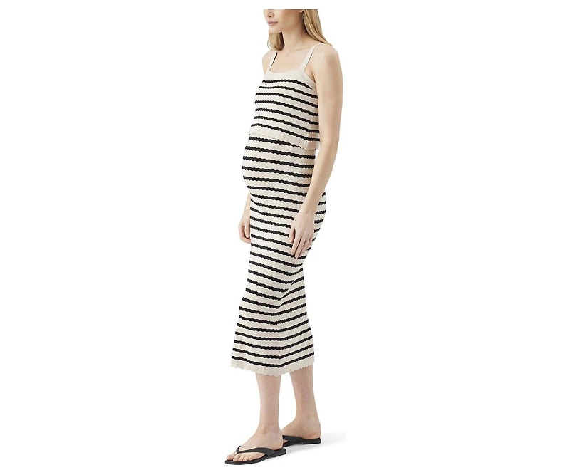 Ripe Maternity Maternity Ripe Pointelle Knit Nursing Dress