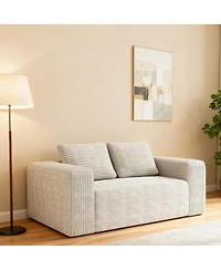 Streamdale Furniture Sofa in a Box Memory Foam 2-Seater Corduroy Couch, Easy Transport