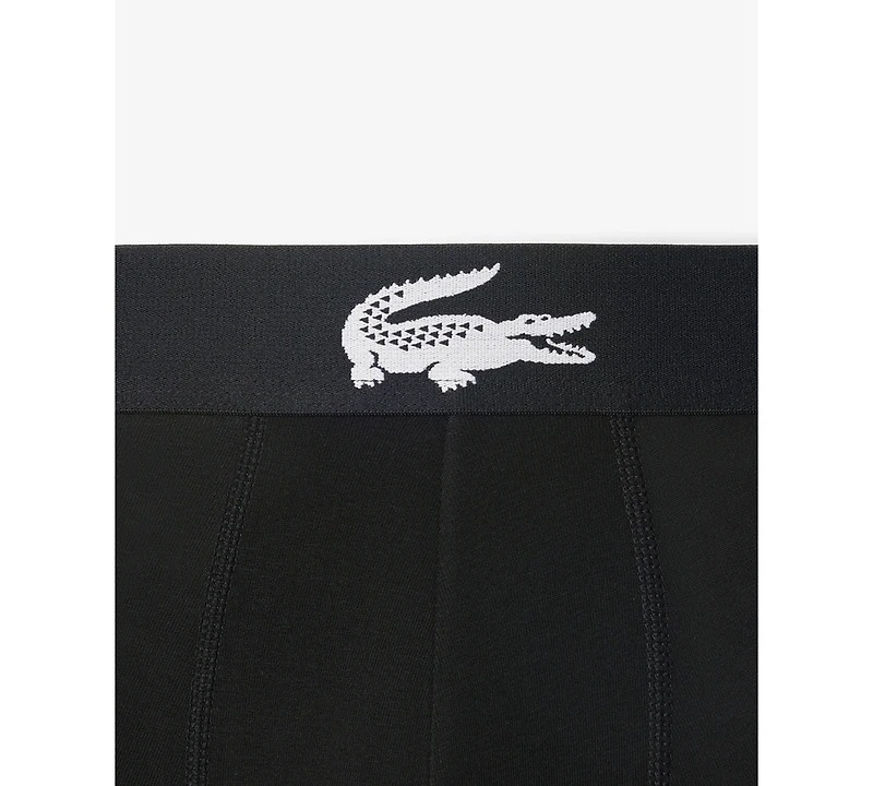 Lacoste Men's Elastic Waistband Trunks, 3-Pack