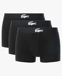 Lacoste Men's Elastic Waistband Trunks, 3-Pack