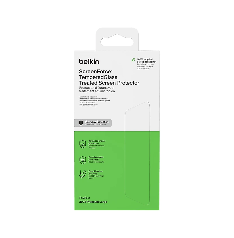 Belkin ScreenForce TemperedGlass Treated Screen Protector for Apple iPhone 16 Pro Max